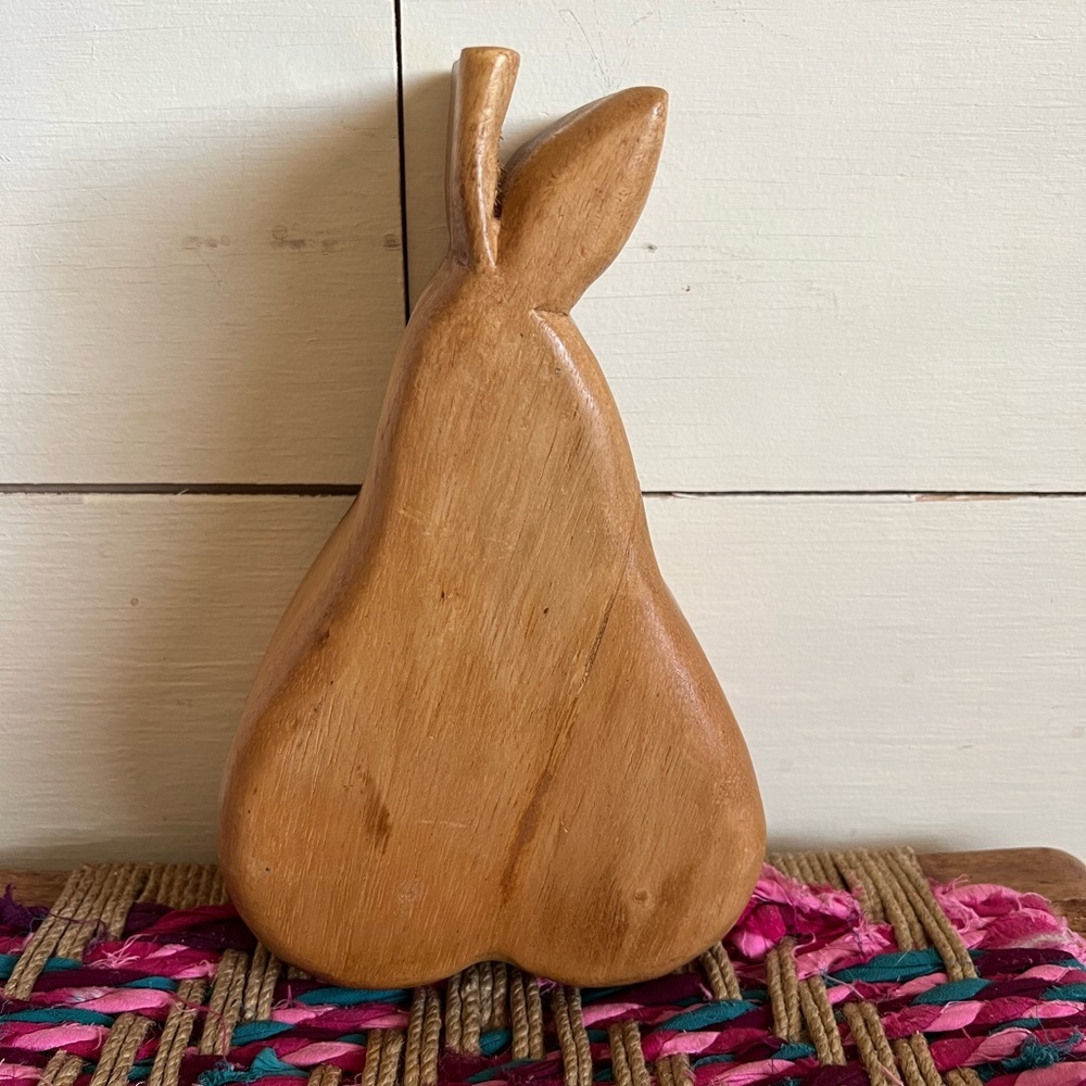 Solid Wood Pear Decoration
